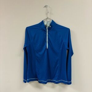 Cutter & Buck Blue and Gray Quarter-Zip Pullover golf